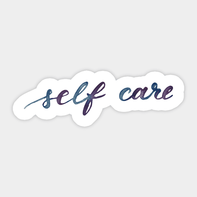 Self care - purple and indigo Sticker by wackapacka